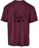 T-shirt oversize SCA Heavy 100 % coton, Cerise