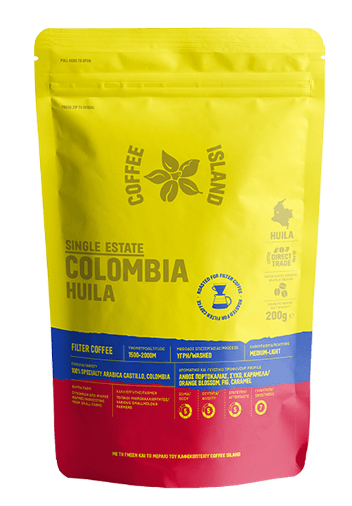 Haricots préemballés Single Estate Colombia Huila 200 g