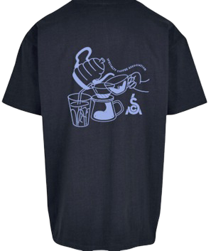 T-shirt oversize SCA Heavy 100 % coton, bleu marine